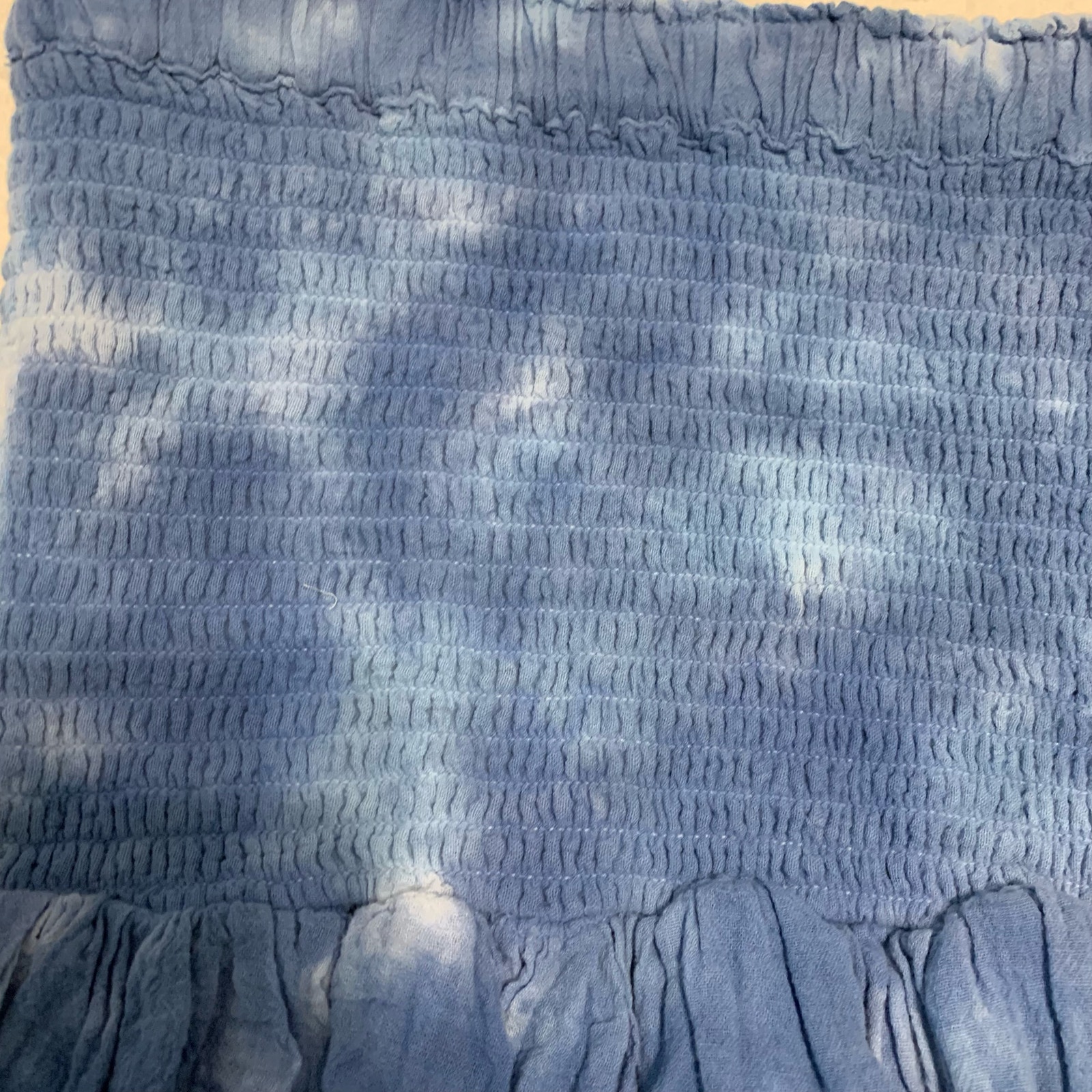St. Bernard Honorine Tie Dye Smocked Ruffled Mini Skirt Blue Xs — image 4 of 6